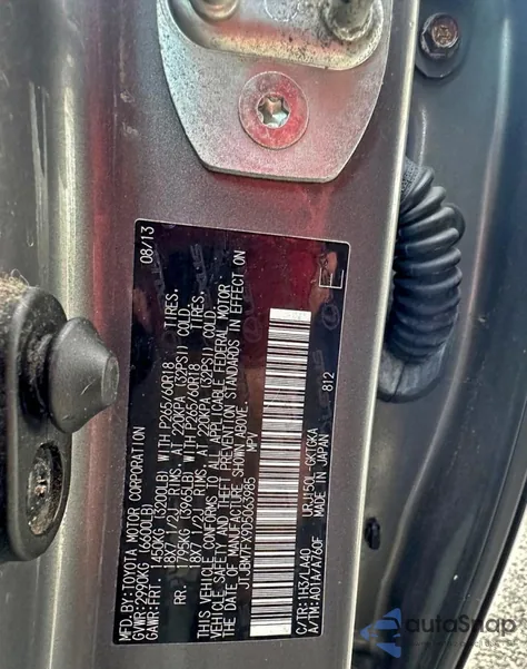 2013 Lexus Gx 460 from USA, damaged, VIN JTJBM7FX9D5063985